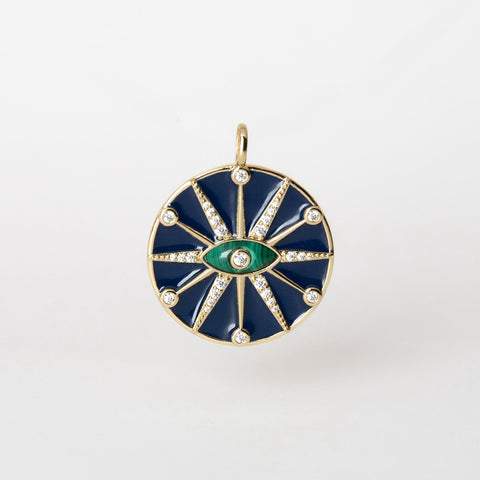 Green Eye Medallion Pendant