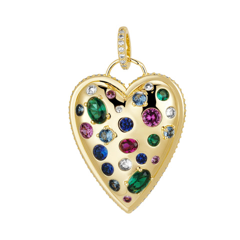 Multicolor Heart Pendant