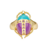 Turquoise Scarab Ring